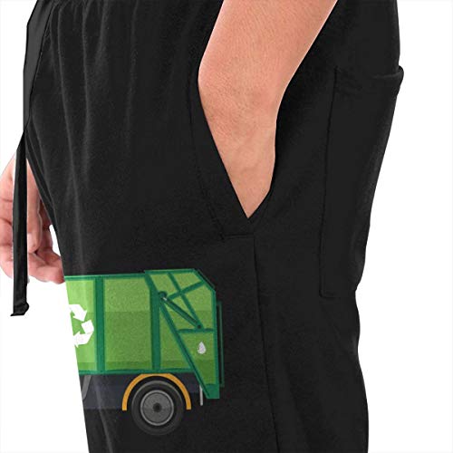 Not Applicable Reuse Truck Pantalones de chándal para Hombre con Cintura elástica y puños Negro Negro (3XL