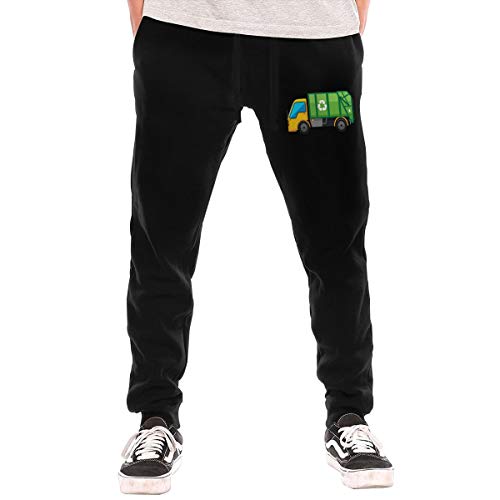 Not Applicable Reuse Truck Pantalones de chándal para Hombre con Cintura elástica y puños Negro Negro (3XL