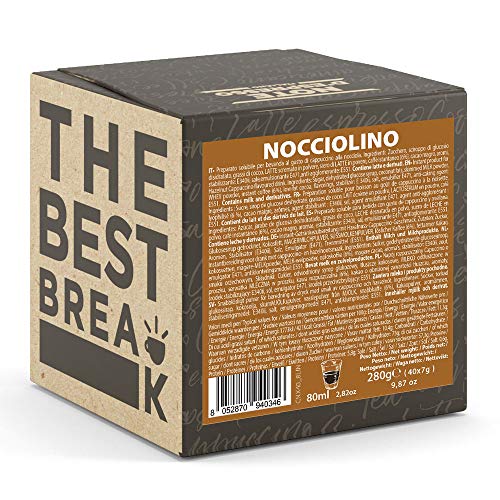 Note D'Espresso Cápsulas de Bebida Instantánea de Avellana - 40 Unidades de 7 g, Total: 280 g