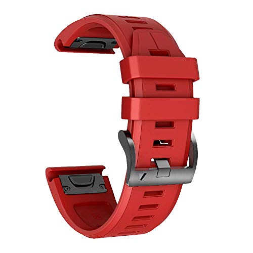 NotoCity Garmin Fenix 3 Correa, Silicona Reemplazo Correa para Garmin Fenix 5X/Fenix 5X Plus/Fenix 6X/Fenix 6X Pro/Fenix 3/Fenix 3 HR, Easy-Fit, no Adapta a Fenix 5