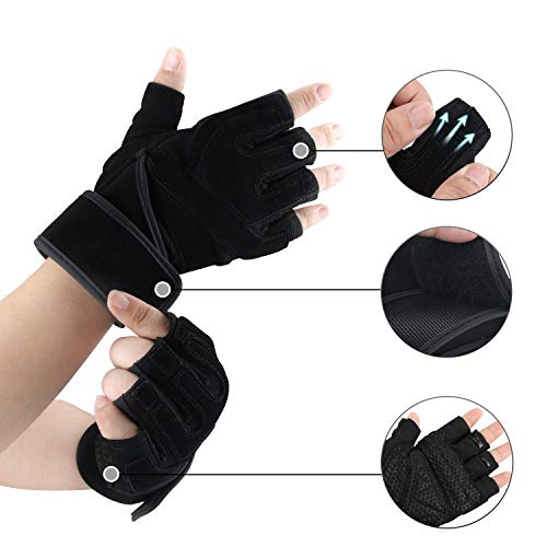 Nova imboxs Guantes Gimnasio para Hombres y Mujeres, Guantes Fitness Transpirables Antideslizantes con Muñequera para Deportivos Levantamiento de Pesas Crossfit (L) Nova imboxs Guantes Gimnasio para Hombres y Mujeres, Guantes Fitness Transpirables Antideslizantes con Muñequera para Deportivos Levantamiento de Pesas Crossfit (L)