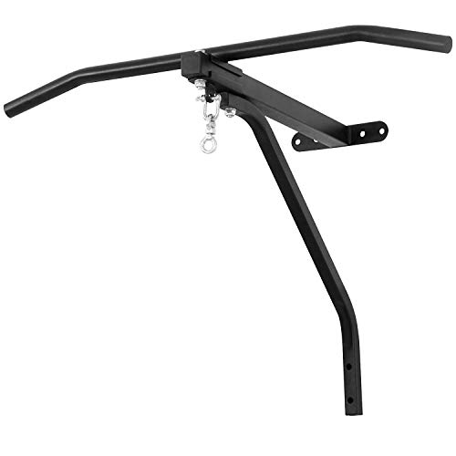 Nova - Saco de Boxeo Completo con Barra para dominadas (28 cm de diámetro x 83 cm de Altura) / Cuatro Correas Resistentes - Barra: de Acero / 83 cm de Ancho, de Pared - Pull-up Bar, Artes Marciales