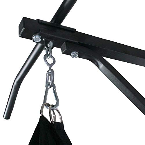 Nova - Saco de Boxeo Completo con Barra para dominadas (28 cm de diámetro x 83 cm de Altura) / Cuatro Correas Resistentes - Barra: de Acero / 83 cm de Ancho, de Pared - Pull-up Bar, Artes Marciales