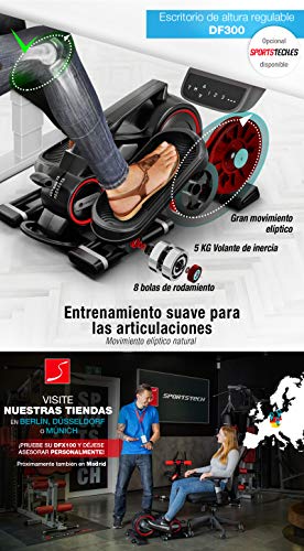 ¡Novedad de feria 2020! Mini bicicleta estática con app, Stepper DFX100 - Elíptica para ejercicio en oficina & casa, salud laboral, no necesario escritorio ajustable en altura - Máquina de piernas