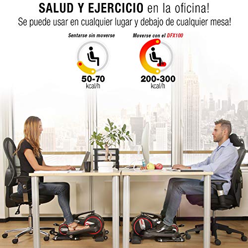 ¡Novedad de feria 2020! Mini bicicleta estática con app, Stepper DFX100 - Elíptica para ejercicio en oficina & casa, salud laboral, no necesario escritorio ajustable en altura - Máquina de piernas