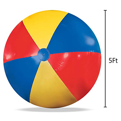 Novelty Place Gigante Pelota de Playa Inflable, Juego de Piscina para Niños y Adultos - Tamaño Jumbo 1,5 Metros (1,5 Metros) Novelty Place Gigante Pelota de Playa Inflable, Juego de Piscina para Niños y Adultos - Tamaño Jumbo 1,5 Metros (1,5 Metros)