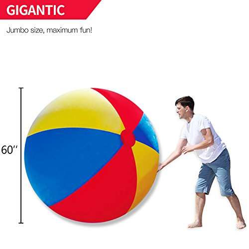 Novelty Place Gigante Pelota de Playa Inflable, Juego de Piscina para Niños y Adultos - Tamaño Jumbo 1,5 Metros (1,5 Metros) Novelty Place Gigante Pelota de Playa Inflable, Juego de Piscina para Niños y Adultos - Tamaño Jumbo 1,5 Metros (1,5 Metros)