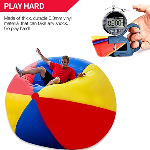 Novelty Place Gigante Pelota de Playa Inflable, Juego de Piscina para Niños y Adultos - Tamaño Jumbo 1,5 Metros (1,5 Metros) Novelty Place Gigante Pelota de Playa Inflable, Juego de Piscina para Niños y Adultos - Tamaño Jumbo 1,5 Metros (1,5 Metros)