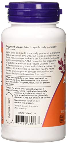 Now Foods Alpha Lipoic Acid, 600 mg - 60 Cápsulas