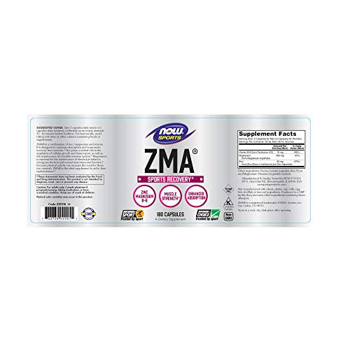 Now ZMA Suplemento de Recuperación Deportiva 180 Cápsulas 90 g Now ZMA Suplemento de Recuperación Deportiva 180 Cápsulas 90 g
