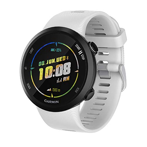 NOWON Correa de Reloj Inteligente de Pulsera de Repuesto de Silicona para Garmin- Forerunner 45 45s