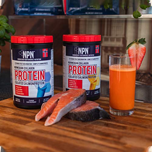NPN Collagen protein | Proteína de colágeno | Soporte articular, cutáneo y muscular | Salmon sourched, calidad noruega premium | 10x20g Naranja mango pasión