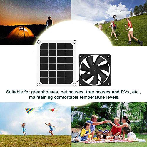 Nrpfell Extractor Paneles Solares, Extractor Solar una Prueba de Agua 5V10W, Extractor para VehíCulos Recreativos, Invernadero Nrpfell Extractor Paneles Solares, Extractor Solar una Prueba de Agua 5V10W, Extractor para VehíCulos Recreativos, Invernadero