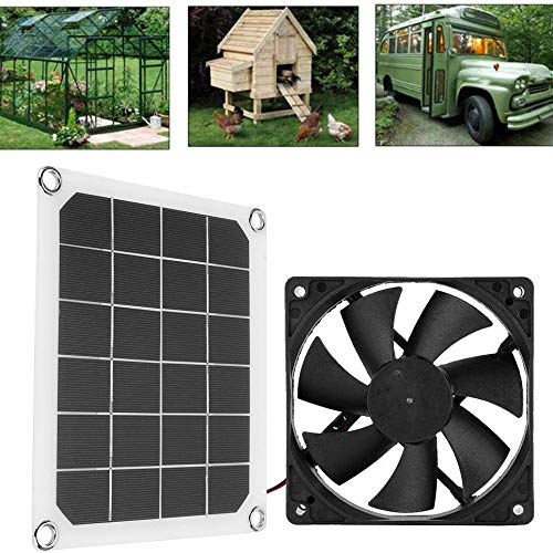 Nrpfell Extractor Paneles Solares, Extractor Solar una Prueba de Agua 5V10W, Extractor para VehíCulos Recreativos, Invernadero Nrpfell Extractor Paneles Solares, Extractor Solar una Prueba de Agua 5V10W, Extractor para VehíCulos Recreativos, Invernadero
