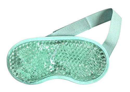 NT Aqua Guisantes Antifaz - Therapearl Reutilizable Antifaz - de Felpa Forro para para Dormir Gel Cuentas para Caliente o Frio Alivio - Azul, Adjustable