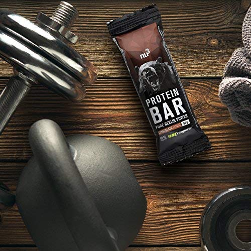 nu3 Barrita de Proteínas - 12 x 50g – Barras con proteína (20g) sabor a chocolate – Para mantener masa muscular – Mejoradas con whey protein, creatina y creapure – 3.95g de fibra y solo 160 Kcal