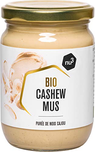 nu3 Crema de anacardo BIO | 250g de cashew butter 100% orgánica | Mantequilla de nueces vegana de alta calidad | Libre de lactosa y gluten | Puré perfecto para una dieta equilibrada y saludable