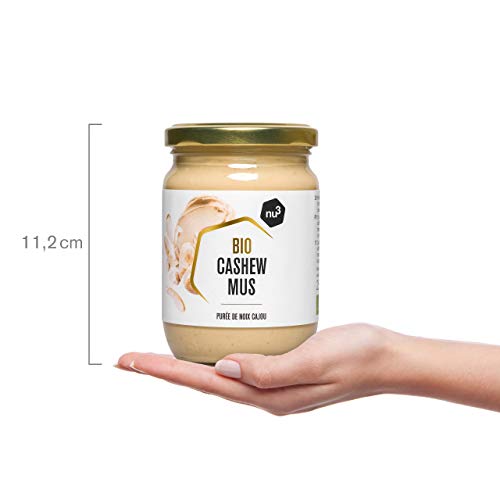 nu3 Crema de anacardo BIO | 250g de cashew butter 100% orgánica | Mantequilla de nueces vegana de alta calidad | Libre de lactosa y gluten | Puré perfecto para una dieta equilibrada y saludable