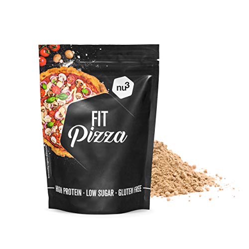 nu3 Fit Pizza baja en carbohidratos - 270 g de harina para pizza proteica sin levadura - 100% pizza vegana y libre de gluten - 15g de proteína por porción - Ideal durante dietas low carb