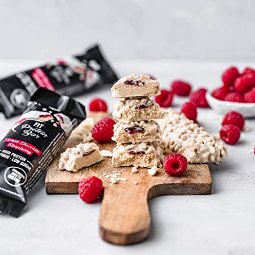 nu3 Fit Protein Bar â Barritas de proteĂna sabor chocolate blanco & frambuesas â Paquete 12x 55g â Barras proteicas sin aceite de palma â Bajo contenido de azĂșcar â Aperitivo low carb entre comidas nu3 Fit Protein Bar â Barritas de proteĂna sabor chocolate blanco & frambuesas â Paquete 12x 55g â Barras proteicas sin aceite de palma â Bajo contenido de azĂșcar â Aperitivo low carb entre comidas