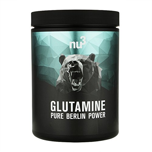 nu3 L-glutamina pura - 500 g 100 porciones de polvo sabor neutral - Suplemento de aminoácidos especial para deportistas, atletas y culturistas - Reduce la fatiga muscular después del ejercicio