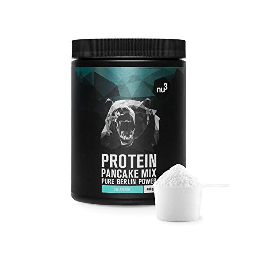 nu3 Pancakes con proteína - 400g de mezcla para tortitas sabor neutral - 28g de proteína de leche por porción - Perfecto como desayuno rápido y nutritivo - Alternativa a las barritas proteicas nu3 Pancakes con proteína - 400g de mezcla para tortitas sabor neutral - 28g de proteína de leche por porción - Perfecto como desayuno rápido y nutritivo - Alternativa a las barritas proteicas