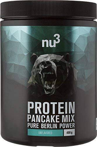 nu3 Pancakes con proteína - 400g de mezcla para tortitas sabor neutral - 28g de proteína de leche por porción - Perfecto como desayuno rápido y nutritivo - Alternativa a las barritas proteicas