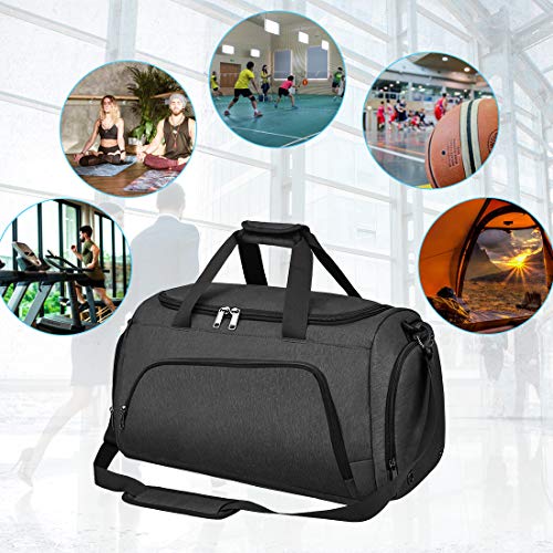 NUBILY Bolsa de Deporte Bolsa Gimnasio de Viaje con Compartimento para Zapatos Impermeable Bolsos Deportivos Mujer de Grande 40L para Hombre y Mujer Negro NUBILY Bolsa de Deporte Bolsa Gimnasio de Viaje con Compartimento para Zapatos Impermeable Bolsos Deportivos Mujer de Grande 40L para Hombre y Mujer Negro