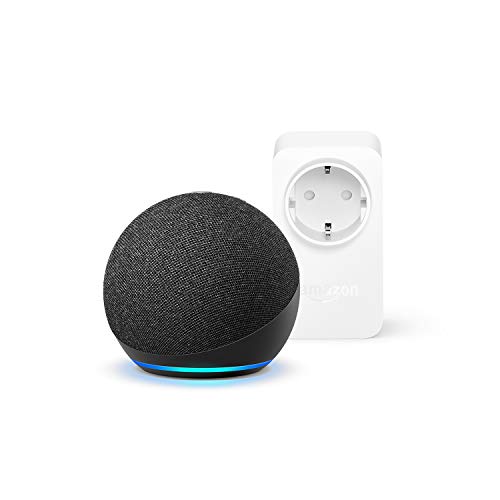 Nuevo Echo Dot (4.ª generación), Antracita + Amazon Smart Plug (enchufe inteligente WiFi), compatible con Alexa