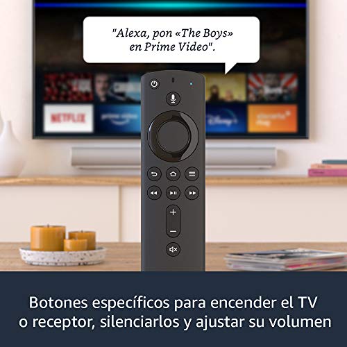 Nuevo Fire TV Stick con mando por voz Alexa (incluye controles del TV), streaming HD, modelo de 2020
