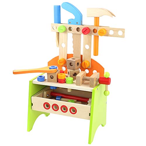 Nuheby Banco Herramientas Juguetes de Trabajo Niños de Madera 40 Piezas DIY Bloques Construccion Juego de rol Juguetes Educativos 3 4 5 6 Años Nuheby Banco Herramientas Juguetes de Trabajo Niños de Madera 40 Piezas DIY Bloques Construccion Juego de rol Juguetes Educativos 3 4 5 6 Años