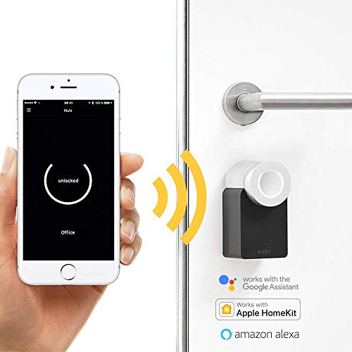 Nuki Combo 2.0 (Smart Lock y Bridge) | Apple HomeKit, IFTTT, Amazon Alexa, Google Home | Cerradura Inteligente vía Bluetooth | sensor de puerta | Abrepuertas Automático WLAN