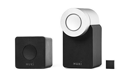 Nuki Combo 2.0 (Smart Lock y Bridge) | Apple HomeKit, IFTTT, Amazon Alexa, Google Home | Cerradura Inteligente vía Bluetooth | sensor de puerta | Abrepuertas Automático WLAN