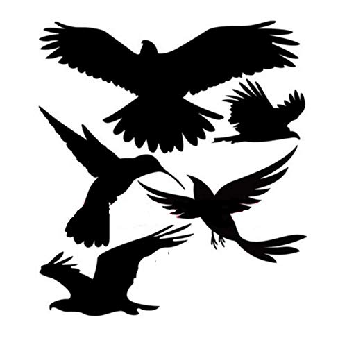 Nuluxi Pegatinas Anticolisión Puerta de Vidrio Pegatina de Advertencia para Pájaros Siluetas de Pájaros Puerta de Vidrio Pegatinas para Ventanas de Vidrio Visible y Protege a los Pájaros de Colisiones