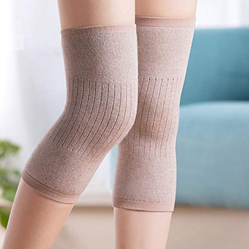 nuluxi Térmicos de Invierno Rodilleras Calentador de Pierna Rodilla Manga Calentadores Mujer Rodillera Elástica de Invierno Rodilleras Unisex de Lana de Cachemira Adecuado para Artritis, Danza y Yoga