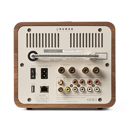 Numan Unison Retrospective - Radio por Internet, Receptor Todo en uno, Amplificador, CD, Dab +, FM, Bluetooth, USB, 2 x 40 vatios RMS, Spotify, Madera