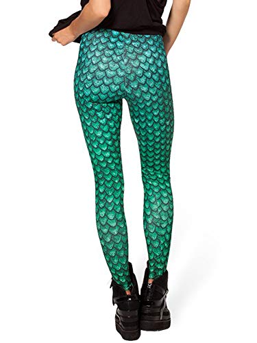 Nuofengkudu Mujer Estampados Leggins Largos Elasticos Cintura Alta Lisos Mallas Deporte Colores Hippie Transpirable Push up Yoga Pantalones (Verde Escala B,Talla única)