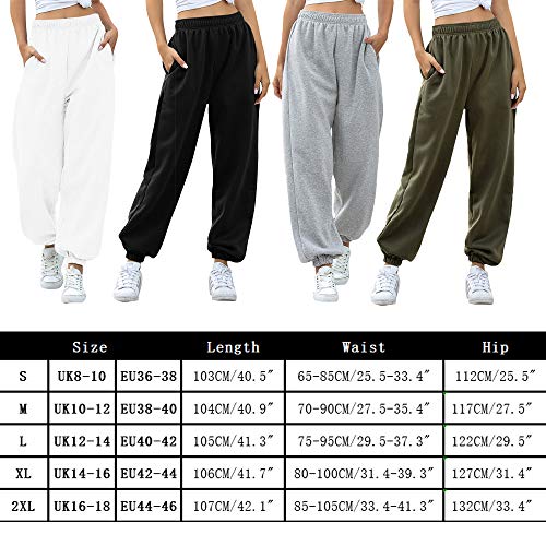 Nuofengkudu Mujer Harem Térmicos Jogging Pantalones Forro Polar con Bolsillos Elastica Cintura Alta Comodo Llanura Largos Pantalón Deportiva Jogger Pants Sweatpants Casual Ropa de Casa(Lana-Gris,M)