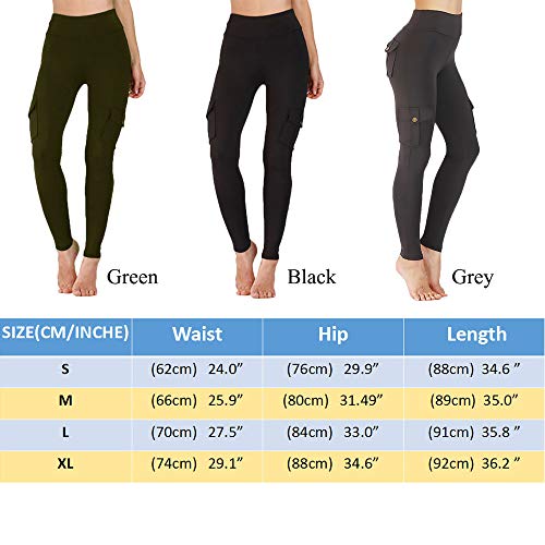 Nuofengkudu Mujer Militar Talle Alto Deportivos Leggins Push up Elasticos Running Yoga Fitness Trekking Tactico Pantalones Ejército Verde M