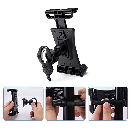 NUOMIC - Soporte para tablet para coche, reposacabezas, soporte para micrófono, bicicleta estática, treadmill, soporte giratorio de 360° para iPad Series y tablets de 4,7 a 12,9 pulgadas NUOMIC - Soporte para tablet para coche, reposacabezas, soporte para micrófono, bicicleta estática, treadmill, soporte giratorio de 360° para iPad Series y tablets de 4,7 a 12,9 pulgadas