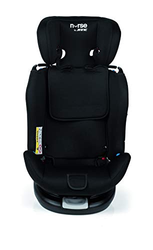 Nurse Step 360º Silla de Coche Grupo 0 1 2 3, Base Isofix Giratoria, desde el Nacimiento hasta 36 kg., Incluye Reductor, Máximo Reclinado