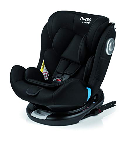 Nurse Step 360º Silla de Coche Grupo 0 1 2 3, Base Isofix Giratoria, desde el Nacimiento hasta 36 kg., Incluye Reductor, Máximo Reclinado