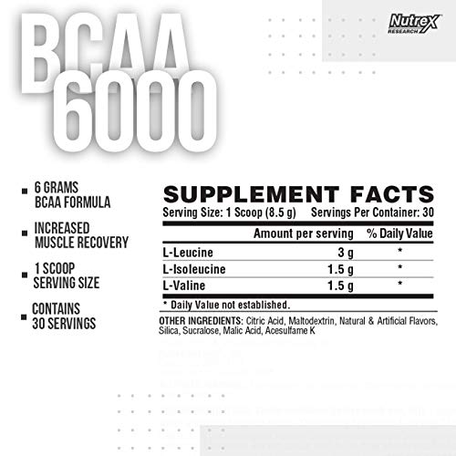 Nutrex Research BCAA 6000 (30 serv) 1 Unidad 260 g