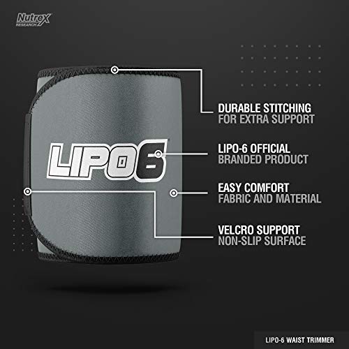Nutrex Research Lipo 6 cintura Trimmer ejercicio Fitness cinturón para hombres y mujeres, talla única para la mayoría, entrenador de cintura para bajar de peso Nutrex Research Lipo 6 cintura Trimmer ejercicio Fitness cinturón para hombres y mujeres, talla única para la mayoría, entrenador de cintura para bajar de peso
