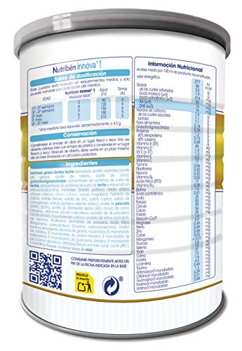 Nutribén - Leche para Lactantes Innova 1 desde el primer día - 800 gr.