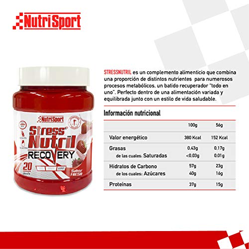 NutriSport Nutrisport - Stressnutril Recovery, Batido Para Recuperación Muscular, Sabor Fresa, 800 Gr 1000 g NutriSport Nutrisport - Stressnutril Recovery, Batido Para Recuperación Muscular, Sabor Fresa, 800 Gr 1000 g