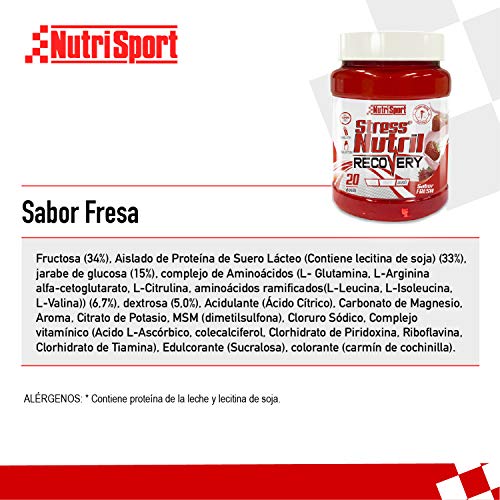 NutriSport Nutrisport - Stressnutril Recovery, Batido Para Recuperación Muscular, Sabor Fresa, 800 Gr 1000 g