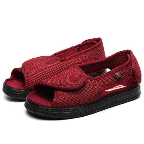 Nwarmsouth Zapatillas hinchables Ajustables,Zapatos de enfermería de eversión del pie Sueltos, Zapatos Transpirables para Lesiones en el pie-41_ Rojo Vino,Zapatos Antideslizantes Ajustables Nwarmsouth Zapatillas hinchables Ajustables,Zapatos de enfermería de eversión del pie Sueltos, Zapatos Transpirables para Lesiones en el pie-41_ Rojo Vino,Zapatos Antideslizantes Ajustables