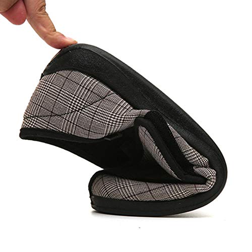 Nwarmsouth Zapatos ortopédicos Ajustables,Pies hinchados Zapatos diabéticos Sueltos, Zapatos de deformación Ajustables para ancianos-44_Black,Zapatos ortopédicos Ajustables