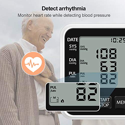 NWOUIIAY Tensiómetro de Brazo Eléctrico Digital con Monitoreo de Arritmia Memorias de 2 Usuarios(2 * 99) Gran Pantalla LCD Brazalete 22-42cm Negro NWOUIIAY Tensiómetro de Brazo Eléctrico Digital con Monitoreo de Arritmia Memorias de 2 Usuarios(2 * 99) Gran Pantalla LCD Brazalete 22-42cm Negro